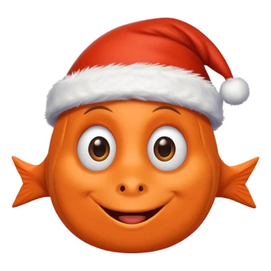 Dory wearing a santa hat sticker
