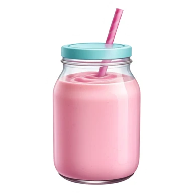 pink smoothie in a jar sticker