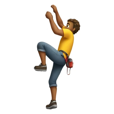 a person climbing sticker