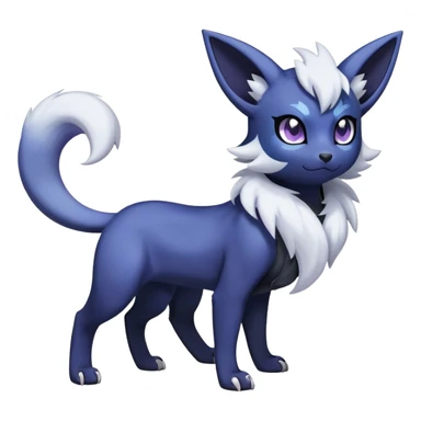 Absol-Meowstic-Umbreon-Fakémon-hybrid-creature (full body)  sticker