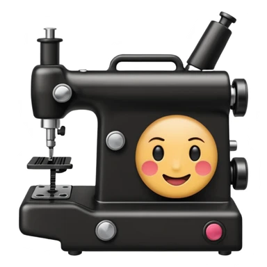 round wink emoji with tattoo machine sticker