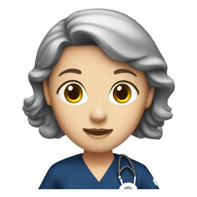 Nurse in navy blue scrubs sticker