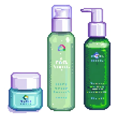 skincare products, cute, minimal sticker