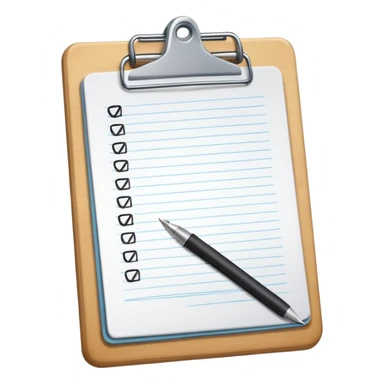 clipboard with list sticker