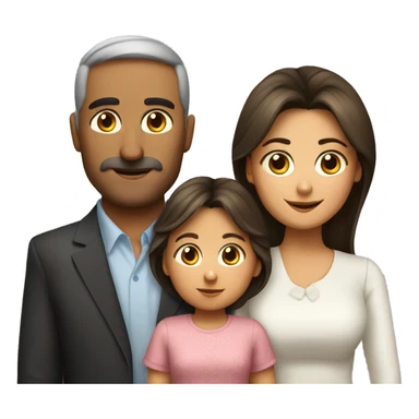 emoji Armenian family with mom, dad, kid girl sticker