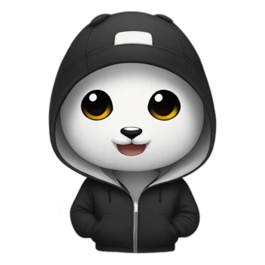 panda that looks like eminem sticker