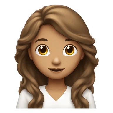 an angel of love with long brunette hair  sticker