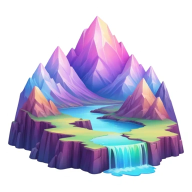 Epic complex detailed iridescent gradients aesthetic-scenery sticker