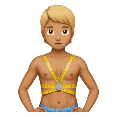 measuring tape wrapped around a figure sticker