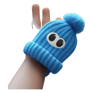 3D-Deep-blue-baby-mittens sticker