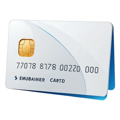 3D minimal icon of a corporate card with no numbers, no personal info, and no logos, except a simple text ‘WAD’. Add a subtle accent in #FF3D00. Clean, modern, high-end style. sticker