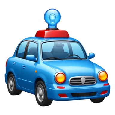 Siren Light on a car top  sticker