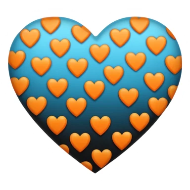 Create a regular heart emoji with the same patterns and color as Lando Norris's 2025 helmet sticker