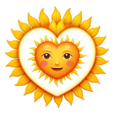 sun closeup(heart-shaped) sticker