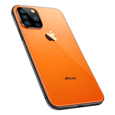 Iphone 17 pro max orange color sticker