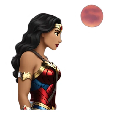 Khalisi kiss wonder woman sticker