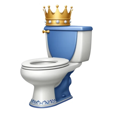 Toilet with a crown  sticker