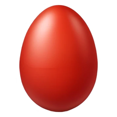 Red egg without any face sticker