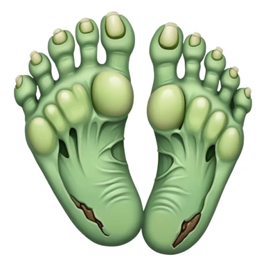 Gross zombie foot and toes sticker