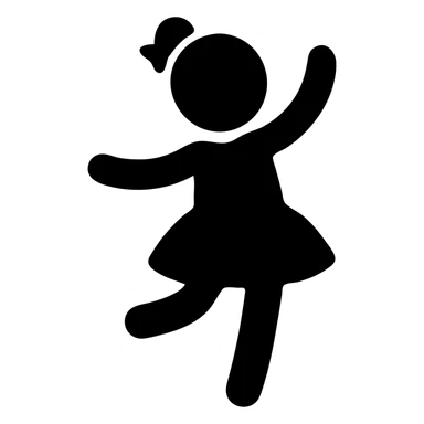 white baby girl dancer sticker
