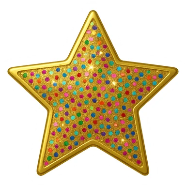 tiny star with a confetti pattern, glamorous and stylish sticker