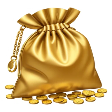 the small pouch should open so the coins come out of it, not closed sticker