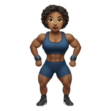 Strong powerlifter woman sticker