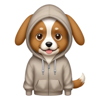 Dog with a hoodie  sticker