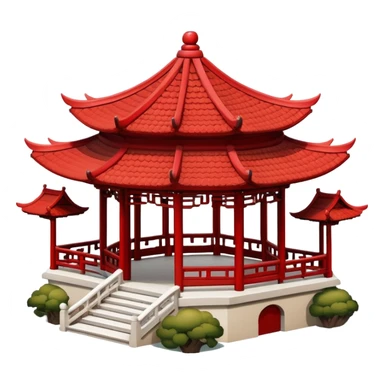 Petite Chinese garden pavilion sticker