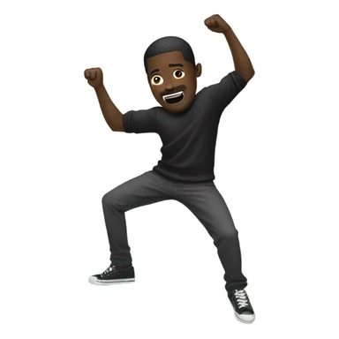 Black man dabbing sticker