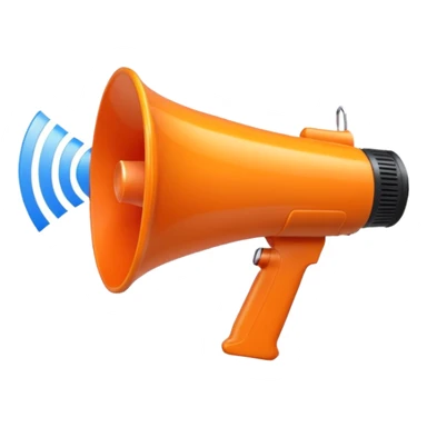 megaphone projecting sound sticker