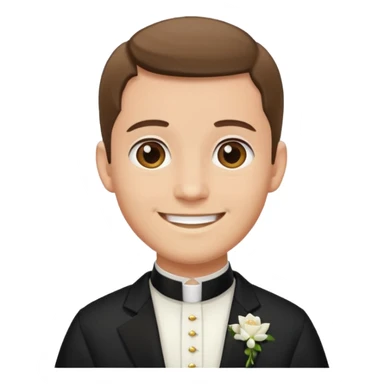 The priest presiding over the wedding sticker