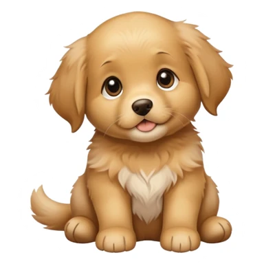 Golden retriever puppy begging sticker