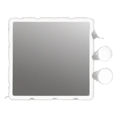 Square makeup mirror with 15 light bulbd sticker