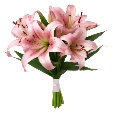 Pink lily ￼bouquet sticker