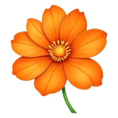 ￼ Orange flower￼￼ sticker