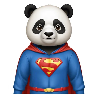 Panda superman hoodie sticker