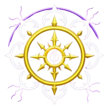 Wiz 101 casting sigil purple and yellow inspired storm magic  sticker