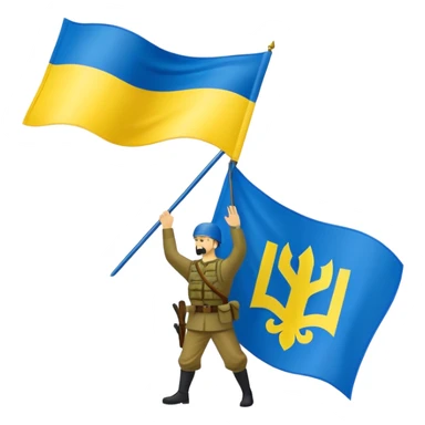 Ukrainian flag of the Ukrainian insurgent army sticker