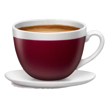  burgundy hot cup of coffee sticker