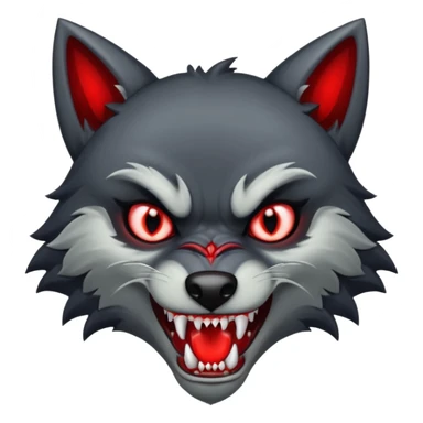 A vampire wolf standing  sticker