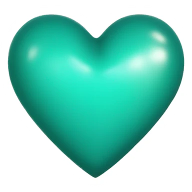 Teal heart sticker
