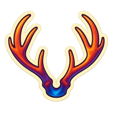 Pair of antlers sticker