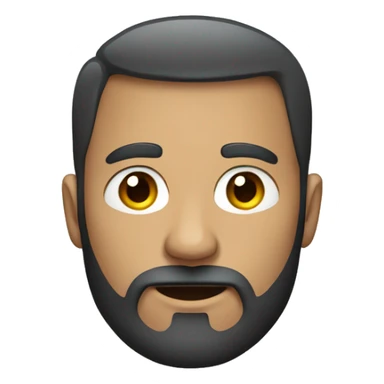 male portrait with beard indoors sticker