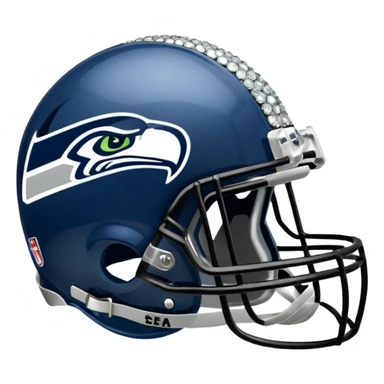 NFL Seahawks helmut with diamond bling  sticker