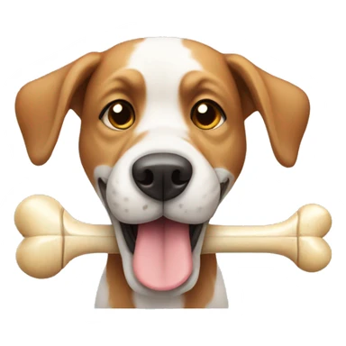 Dog with bone  sticker