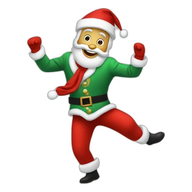 Un père noël qui danse  sticker
