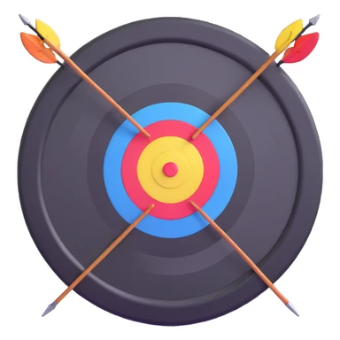 shiny and round archery target, no background sticker