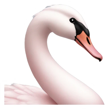 light pink swan sticker