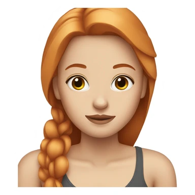 Beautiful girl with straight ginger hair  sticker